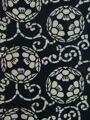 A Length of High Contrast Large Scale Katazome Cotton: Roundels