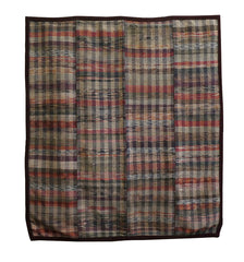 A Beautifully Woven Sakiori Kotatsu Cloth: Squareish Blanket or Mat for Traditional Heated Table