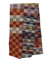 A Rustically Woven Checkerboard Sakiori Obi: Rough Passages