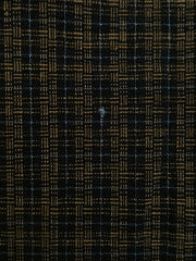 A Length of Thickly Woven Cotton: Dark Toned Basketweave Pattern