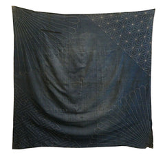 A Beautifully Reversible Sashiko Stitched Furoshiki: Good Age, Patina and Mending