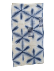 A Patched and Mended Diaper: Gauzy Cotton Dyed in Sekka Shibori