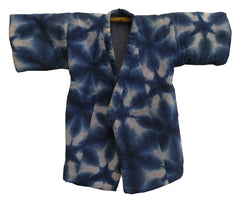A Child or Baby's Sekka Itajime Shibori Padded Kimono: Dulled Undyed Areas