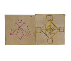 A Set of Two Semamori Cards: Stitched Amulets