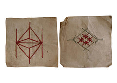 A Pair of Semamori: Stitched Amulets