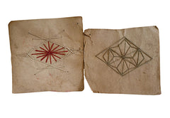 A Set of Two Semamori Cards: Stitched Amulets