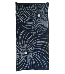 A Length of Shibori Dyed Cotton: Swirling Chrysanthemums