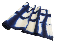 A Long Piece of Itajime Shibori: Grid Pattern