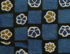 Two Pieces of Two Process Shibori: Squares