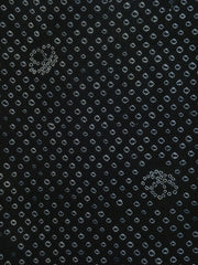 A Length of Indigo Dyed Cotton Shibori: Fawn Dappling and Ivy