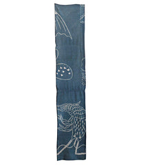 A Rare and Re-Purposed Length of Indigo Dyed Pictorial Shibori: Ise Ebi
