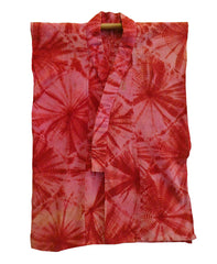 A Richly Toned Pink Shibori Han Juban: Two Tone