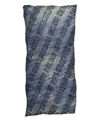 A Sample of Fine Shibori Dyed Cotton: Tightly Stitched Field of Zigzags