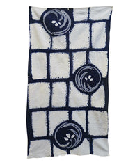 A Length of Shibori Dyed Cotton: Roundels and Irregular Grid