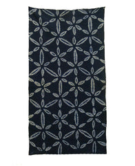 A Length of Shibori Dyed Cotton: Interlocking Blipped Hexagons #2