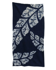 A Length of Shibori Dyed Cotton: Oversized Pattern, Large Leaves #2