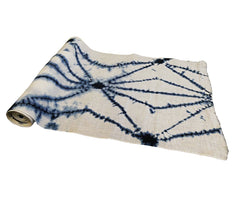 A Generous Length of Shirakage Shibori: Hemp Leaf Pattern