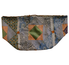 An Edo Period Drawstring Silk Bag: All Botanical Dyes