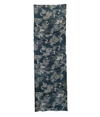 A Length of Old Katazome Cotton: Rare Depiction of Cranes