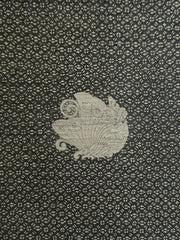 A Length of Edo Komon Cloth: Large Butterfly Family Crest