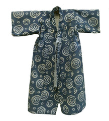 A Child or Baby's Unlined Cotton Kimono: Stencil Resist Dyed