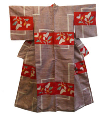 A Modernist Meisen Silk Kimono: Mid 20th Century