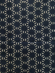 A Length of Indigo Dyed Cotton Katazome: Bold Asanoha Pattern