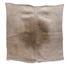 A Rustic Hemp Steaming Cloth: Nuanced Centrally Placed Aura from Use