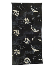 A Length of Deeply Toned Katazome Cotton: Unusual Pattern in High and Low Contrast