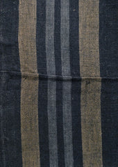 A Length of Hand Woven Striped Cotton: Two Pieces