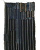 A Length of Striped Cotton Cloth: Very Attractive Dense Area of Patching