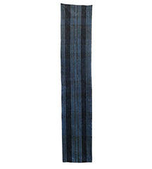A Length of Old Woven Striped Cotton: Kasuri Warp Yarns