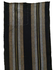 A Length of Mended Striped Cotton: Patched and Stitched