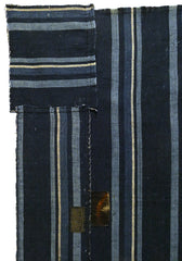 A Length of Mended Striped Cotton: Visual Interest