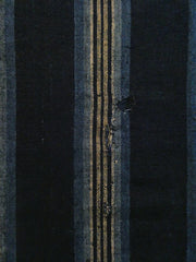 A Length of Deeply Toned Striped Cotton: Hand Spun and Hand Woven