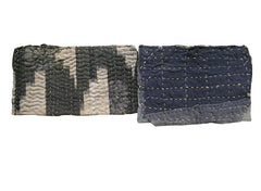 A Pair of Zokin or Traditional Dust Rag: Hemp Stitching on Each