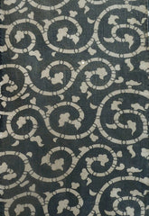 A Length of Beautifully Faded Katazome Cotton: Arabesque or Karakusa