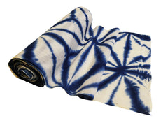 An Almost-Entire Bolt of Itajime Shibori Cotton: Large-Scale Hemp Leaf Pattern