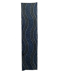 A Length of Indigo Dyed Shibori: Tatewaku