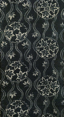 A Length of Indigo Dyed Cotton Katazome: Tatewaku and Roundels