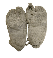 A Tiny Pair of Mended Tabi: Undyed Child's Footwear