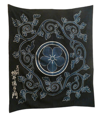 A 19th Century Indigo Dyed Tsutsugaki Furoshiki: Heavy Hand Spun Cotton