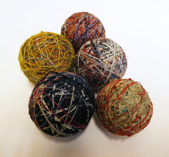 Five Balls of Leftover Cotton Yarn: Zanshi