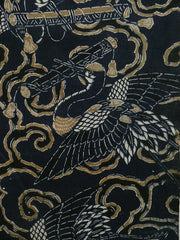 A Length of Large Scale Cranes as Katazome: Rich Pattern