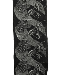 A Length of Katazome Dyed Cotton: Large Scale Crane and Tortoise