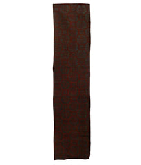 A Length of Bengara Stenciled Overdyed Cotton: Marvelous Hand Spun Yarns
