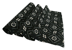 A Generously Long Piece of Katazome Dyed Cotton: Stenciled on Both Sides