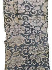 A Length of Intricately Dyed Katazome Cloth: Peonies