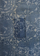 A Patched Length of Jishiro Katazome Cotton: Powdery Blue