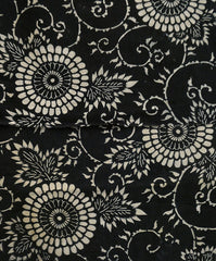 A Length of Dark Indigo Katazome: Two Stenciled Sides